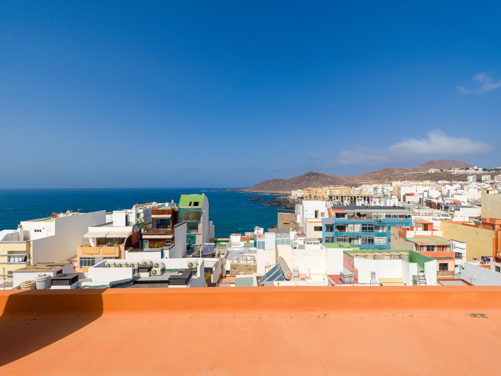 Casita Canaria Playa Beachfront Access & Lateral Ocean View With Terrace لاس بالماس دي غران كاناريا المظهر الخارجي الصورة