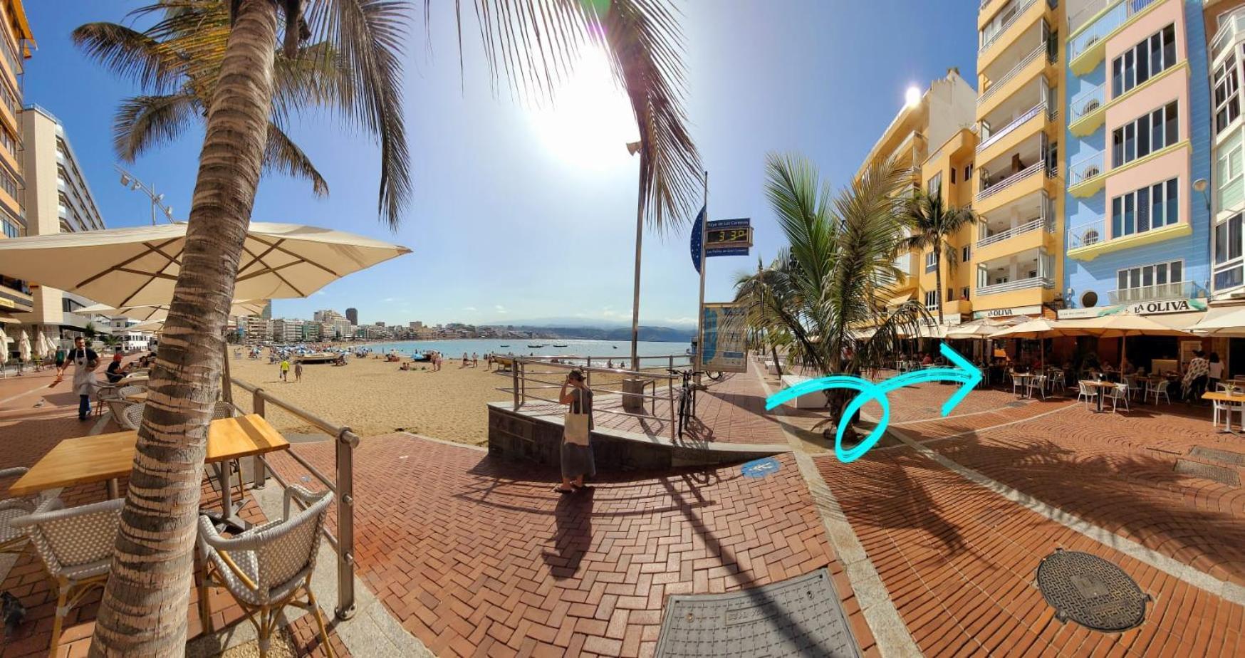 Casita Canaria Playa Beachfront Access & Lateral Ocean View With Terrace لاس بالماس دي غران كاناريا المظهر الخارجي الصورة
